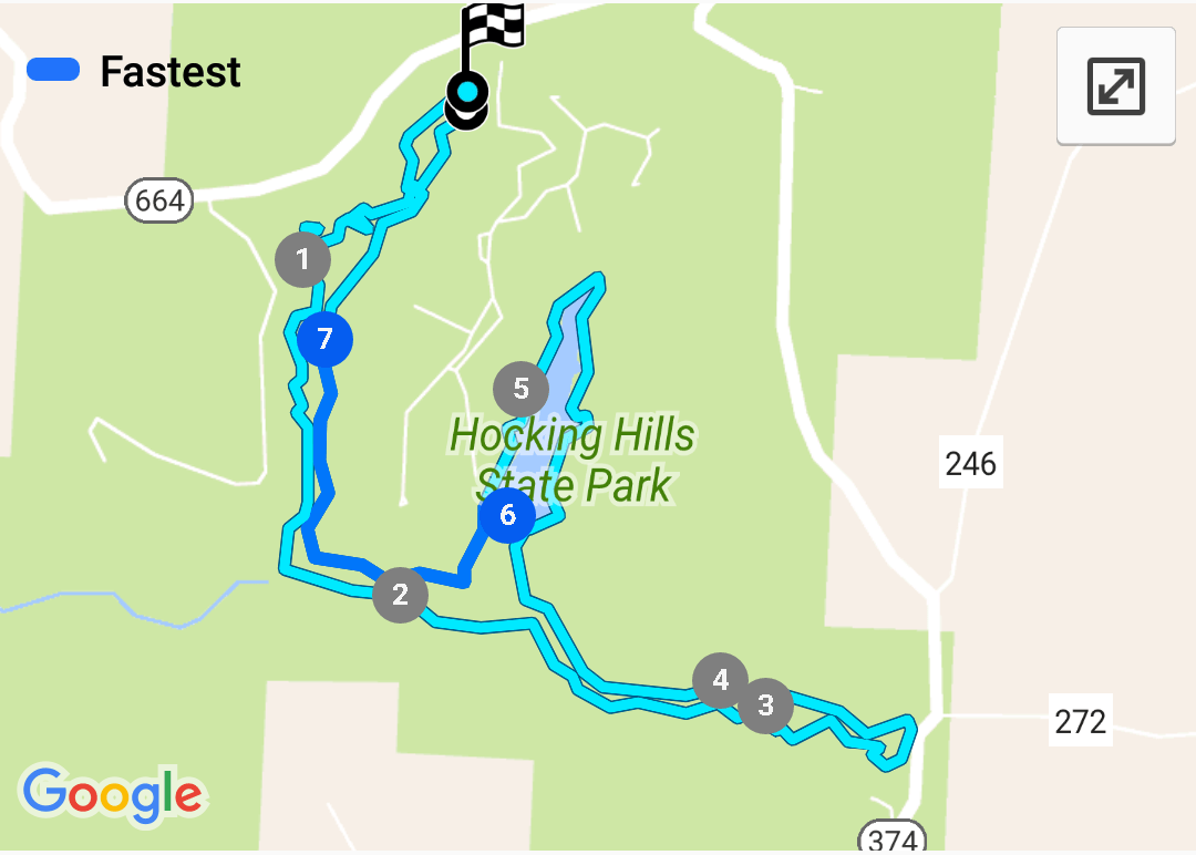 November 2016 Camping Trip - Hiking Map