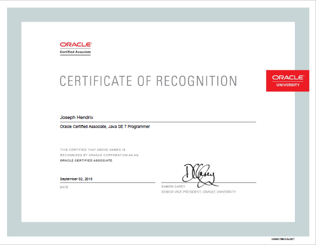 Oracle 1Z0-803 - Java SE 7 Programmer I