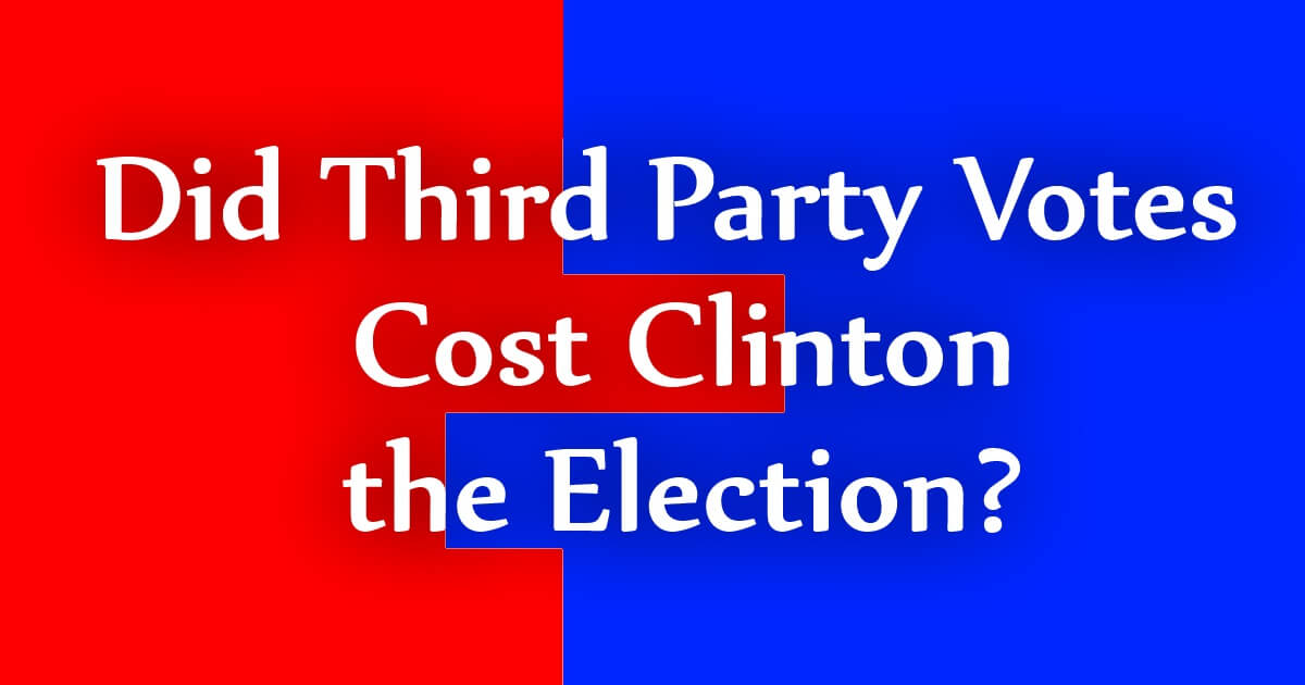 Did Third Party Votes Cost Clinton the Election?