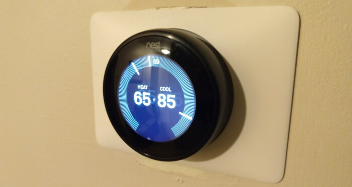 The Nest Learning Thermostat, installed & working.