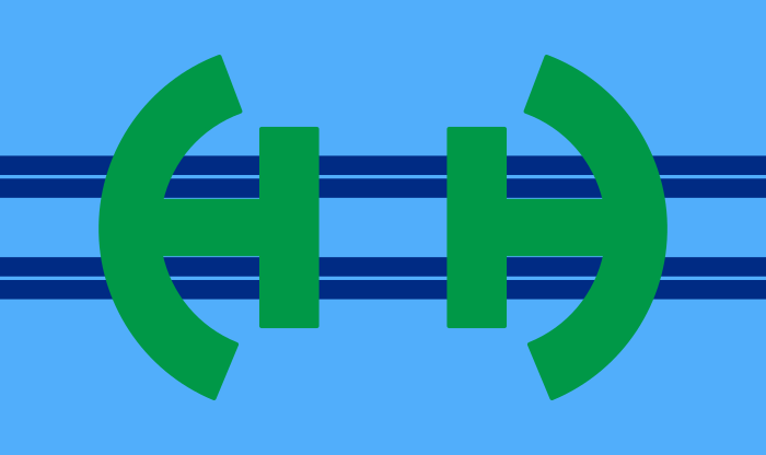 The Flag of Huber Heights, Ohio with no white border around the H's.