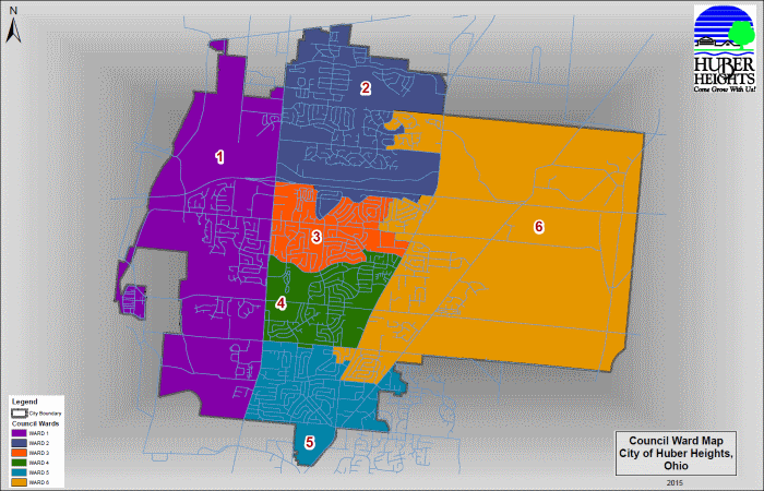 Huber Heights Ward Map