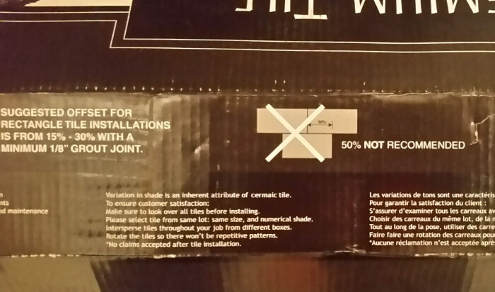 The warning on the box.